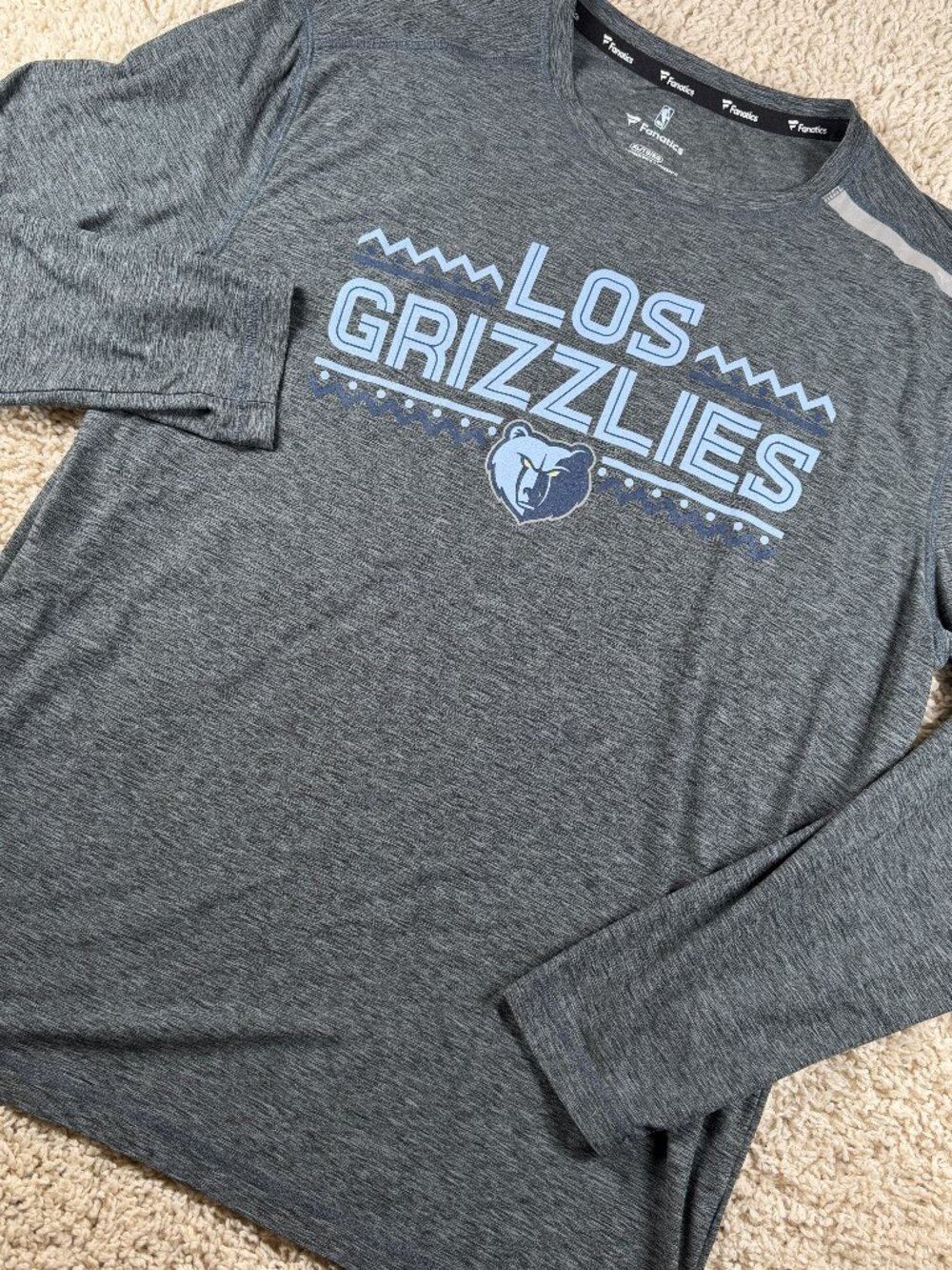 Fanatics Memphis Grizzlies NBA Long Sleeve Performance Shirt Men’s XL